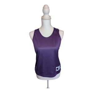 Champion Reversible Mesh Tank Top Youth L/XL Purple White Vintage